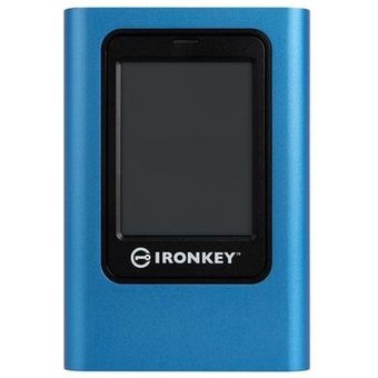 SSD Kingston IronKey Vault Privacy 80, 960GB, Portátil, USB 3.2 Gen 1, Leitura: 250 MB/s, Gravação: 250 MB/s, Azul - IKVP80ES/960G