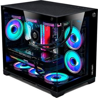 Gabinete Gamer Liketec MAD Rock Black, Mini Tower, M-ATX, Frente e Lateral em Vidro, 4 Ventoinhas, Preto - LC-CB3X2-MADROCK-2041