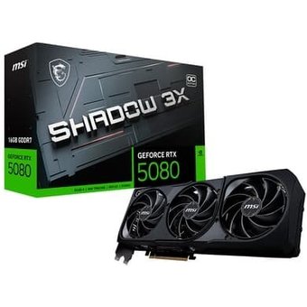 Placa de Vídeo MSI GeForce RTX 5080 16G SHADOW 3X OC, 16GB GDDR7, 256 bits, NVIDIA® GeForce RTX? 5080 - G5080-16S3C