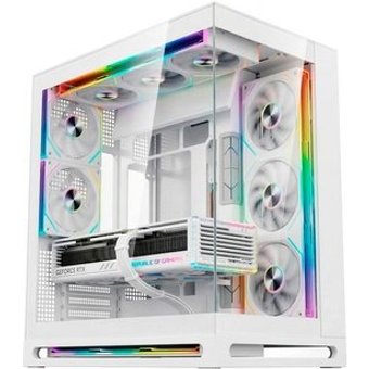 Gabinete Gamer Liketec Cygnus Snow, ATX, Mid Tower, Vidro Temperado, Branco - LT-GB-CYGNUS-SNOW-V1