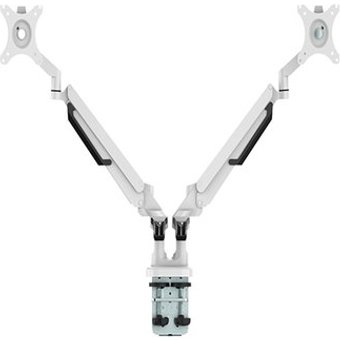 Suporte de Mesa Articulado para 2 Monitores de 17" a 32" FlexiSpot MA8D2, Ajustes com Pistão a Gás, VESA, Branco - MA8D2W