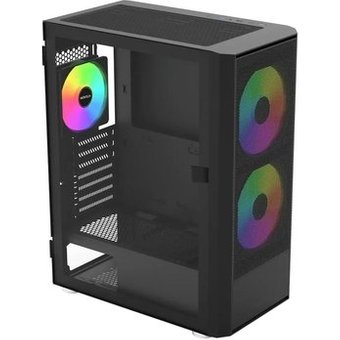 Gabinete Gamer Montech X2 PLUS, Mid Tower, Lateral em Vidro, 3X Fans, Preto - X2PLUSB