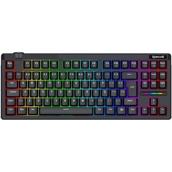 Teclado Magnético Gamer Redragon Otiim, TKL, RGB, 8000Hz, Rapid Trigger, Roda de Volume, Preto - K729RGB-M