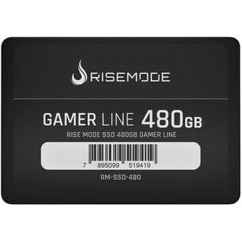 SSD Rise Mode Gamer Line, 480GB, 2.5", SATA III, Leitura: 530 MB/s, Gravação: 520 MB/s, Preto - RM-SSD-480