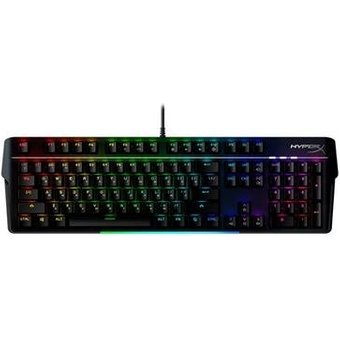 Teclado Mecânico Gamer HyperX Alloy MKW100, RGB, Switch Red, Full Size, US, Preto - 4P5E1AA#ABA