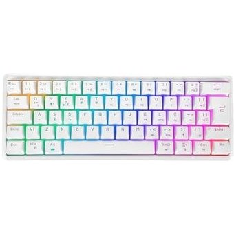 Teclado Sem Fio Gamer Motospeed, RGB, Wireless e Bluetooth, Switch Red, US, Branco - SK66