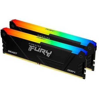 Memória RAM Kingston Fury Beast, RGB, 64GB (2x32GB), 3200MHz, DDR4, CL16, Preto - KF432C16BB2AK2/64
