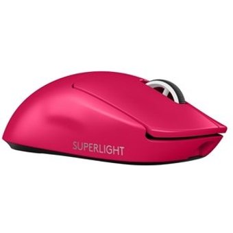 Mouse Gamer Sem Fio Logitech G Pro X SUPERLIGHT 2 com Lightspeed, Sensor HERO 2 com 32K DPI e Bateria Recarregável, Rosa Magenta - 910-006796