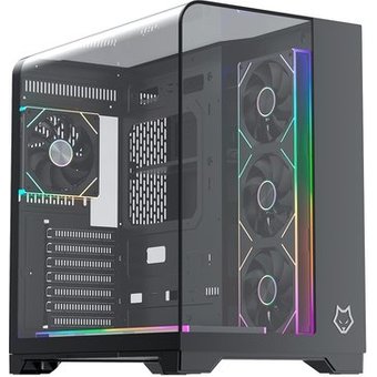 Gabinete Gamer Husky Dome 700, 7 Fans ARGB, Vidro Temperado Frontal/Lateral, Water Cooler 360mm, ATX/M-ATX, USB 3.0 - HGN700PT