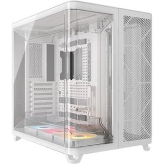 Gabinete Gamer Corsair AIR 5400, Mid-Tower, E-ATX, RS-R ARGB, 3x Fans, Lateral e Frontal em Vidro Temperado, Branco - CC-9011319-WW