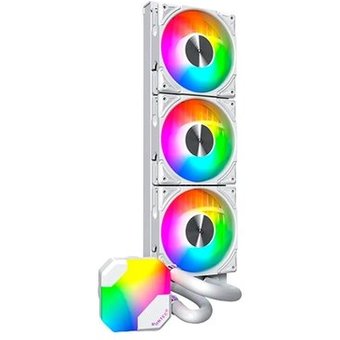 Water Cooler Montech HyperFlow, 360mm, com 3 Fans ARGB, Branco - HyperFlow ARGB 360 (W)
