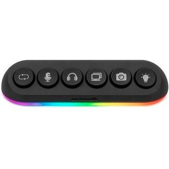 Hub USB Streamplify Deck 5, 5 Portas, USB 3.0, RGB, Preto - 75670