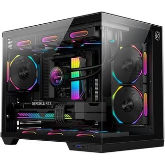 Gabinete Gamer Kalkan Saga, M-ATX, Mid Tower, Lateral em Vidro Temperado, Sem Fans, Preto - KLK00043
