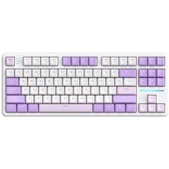 Teclado Mecânico Sem Fio Attack Shark X87, RGB, Tri-Mode Wireless Bluetooth USB-C, Twilight Purple - X87