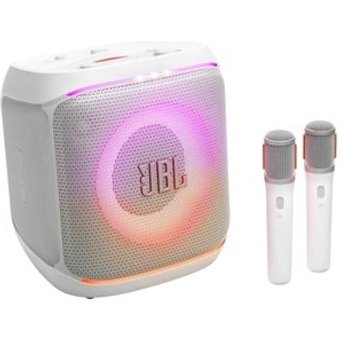 Caixa de Som JBL PartyBox Encore 2, Bluetooth, Inclui 2 Microfones, Branco - JBLPBENCOR22MICWBR