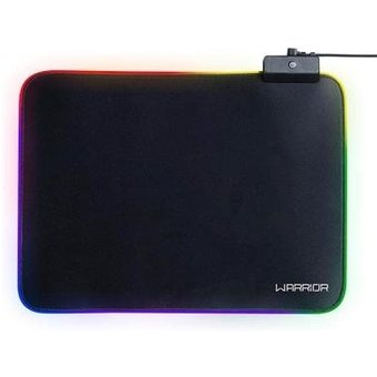 Mousepad Gamer Warrior Cronos, RGB, 360x260mm, USB, Flexivel, Base Emborrachada, Preto - AC333