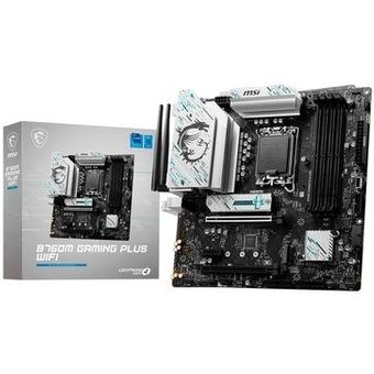 Placa-Mãe MSI B760M Gaming Plus, Intel LGA 1700, M-ATX, DDR5, Wi-Fi, Preto - B760M GAMING PLUS WIFI