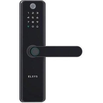 Fechadura Digital de Embutir Elsys, Wi-Fi, Biometria, Câmera, Preto - ESF-DE5100I