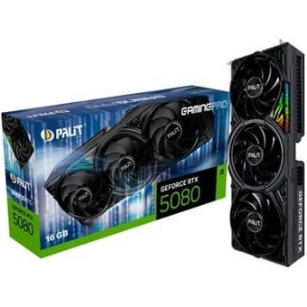 Placa de Vídeo Palit RTX 5080 GamingPro NVIDIA GeForce, 16GB, GDDR7, ARGB SYNC EVO, G-Sync, Ray Tracing, DLSS 4 - NE75080019T2-GB2031Y