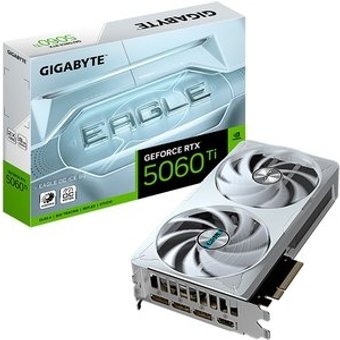 Placa de Vídeo RTX 5060 Ti EAGLEOC ICE 8G Gigabyte NVIDIA GeForce, 8GB GDDR7, 128bits, DLSS, Ray Tracing - GV-N506TEAGLEOC ICE-8GD