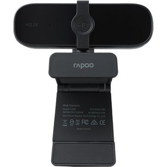 Webcam Rapoo C280 2K, com Autofoco, Microfone Profissional com Cancelamento de Ruído, Preto- C280