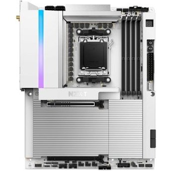 Placa Mãe NZXT N9 X870E, AMD X870E, AM5, ATX, DDR5, com Wi-Fi e Cover, Branca - N9-X87XT-W1