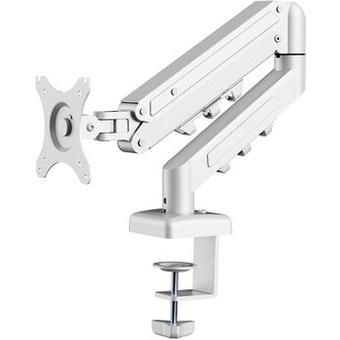 Suporte de Mesa Articulado para Monitor de 17" a 32" FlexiSpot F5, Ajustes com Pistão a Gás, VESA, Branco - F5W
