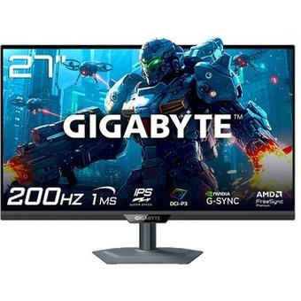 Monitor Gamer Gigabyte 27", QHD, 200Hz, 0.5ms, IPS, Adaptive-Sync, G-Sync, FreeSync Premium, HDR 10, USB-C, Altura Ajustável - G27Q2