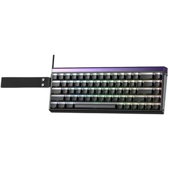 Teclado Magnético Gamer Aula HERO68 HE 8000hz, RGB, Switch Jade King Hotswap, 65%, ANSI, Preto Lighthouse - HERO68HE-LIGH-BK-JADE