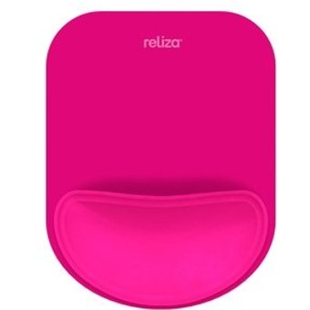 Mousepad Ergonômico Reliza Compact, Com Apoio de Pulso em Gel, Magenta - 010855