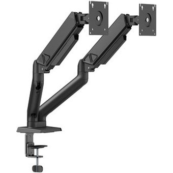 Suporte de Mesa Articulado para 2 Monitores de 17" a 32" Elements Audaz Duo, com Pistão a Gás, Preto - 72141