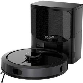 Robô Aspirador e Passa Pano KABUM! smart 900 - 5 Modos de Limpeza, Base 2 em 1, Mapeamento 3D - 127v - Preto - KBSF009