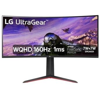 Monitor Gamer Curvo LG UltraGear 34", 2K WQHD, UltraWide, 160Hz, 1ms, FreeSync Premium, HDR10, Som Integrado - 34GP63A-B