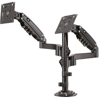 Suporte de Mesa Ajustavel com Pistao a Gas Para 2 Monitores PIX, 17" à 35", Preto - PX-H160