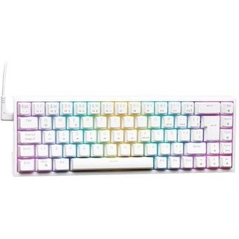 Teclado Mecânico Gamer Husky HailStorm, 65%, RGB, Switch Gateron Brown, ABNT2, Branco - HTG002BRMA