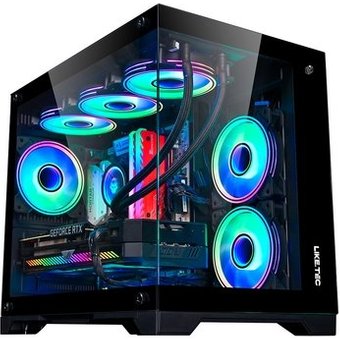 Gabinete Gamer Liketec Mad Rock, Mini Tower, M-ATX, Lateral e Frontal em Vidro Temperado, Sem Fans, Preto - LC-CB3X2-MADROCK-2077