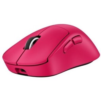 Mouse Gamer Sem Fio Logitech G Pro X Superlight 2 DEX, Lightspeed, 44.000 DPI, Design Assimétrico para Destros, Rosa Magenta- 910-007372