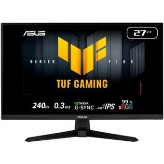 Monitor Gamer ASUS TUF 27", Full HD, 240Hz, 0.3ms, Fast IPS, VRR, G-Sync Comp, FreeSync Premium, HDR10, Som Integrado, Preto - VG279QM5A