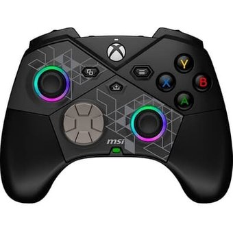 Controle Gamer Sem Fio MSI Force Pro, 2.4 GHz Wireless, Bluetooth, USB 2.0 Tipo-C, PC e Android, Preto - FORCEPROW