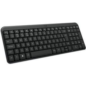 Teclado Sem Fio Logitech K250 Compacto, Teclado Numérico, Bluetooth, Resistente a Derramamentos, ABNT2, PC/Mac, Grafite - 920-013448