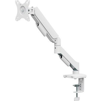 Suporte de Mesa Articulado Bluecase Ergo Flexy para Monitor, 17" a 32", com Portas USB, Suspensão Mecânica, Até 9kg, Branco - BSMTS01U-1WBX