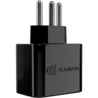 Protetor Contra Surtos Elétricos (DPS), 127/220V, 20 Amperes, 1 Tomada, 3 pinos, iCLAMPER Pocket LCF, 3P 20A, Preto - 28503