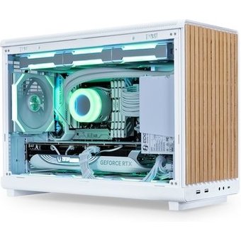 Gabinete Gamer Lian Li A3-mATX WDG, Micro-ATX, Painel Frontal em Madeira, Lateral em Mesh, Branco - A3-MATX-WDG BRANCO