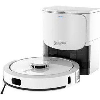 Robô Aspirador e Passa Pano KABUM! smart 900 - 5 Modos de Limpeza, Base 2 em 1, Mapeamento 3D - 127v - Branco - KBSF011