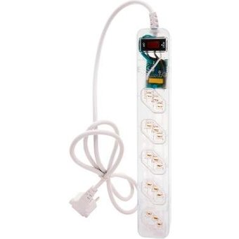 Filtro de Linha + DPS iClamper Energia 5, 5 Tomadas, Bivolt, Transparente - 23460