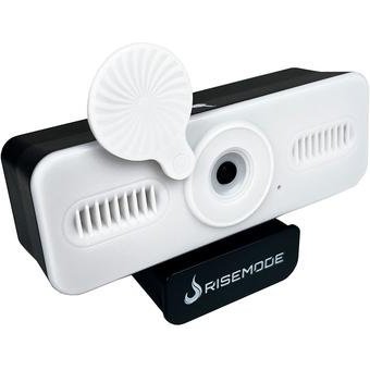 Webcam Rise Mode Vision 4K, 30 FPS, Microfone Digital, USB, Branco - RM-WECM-4K-W