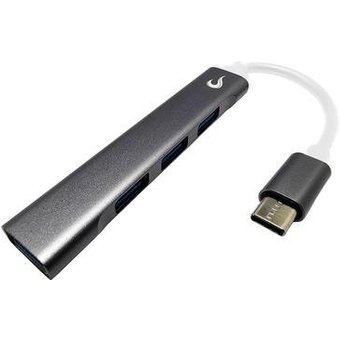HUB Rise Mode 02 USB-C 3.0, para 3x USB 2.0 e 1x USB 3.0, Cinza - RM-HUB-02