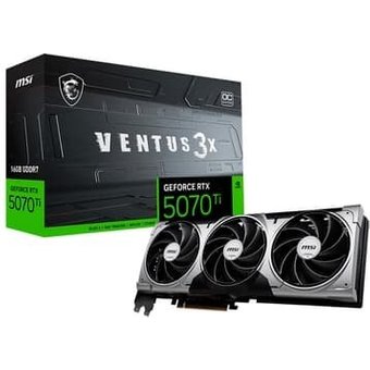 Placa de Vídeo MSI Geforce RTX 5070 TI 16G VENTUS 3X OC, NVIDIA, 16GB, GDDR7, Até 2497MHz - G507T-16V3C