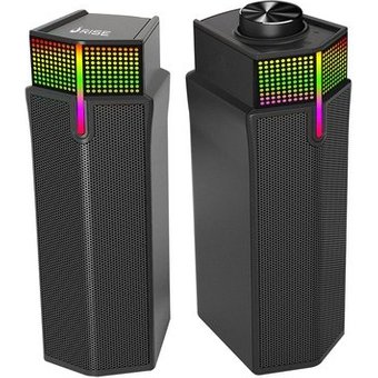 Caixa de Som Gamer Rise Mode Laser S2, RGB Rainbow, Bluetooth e P2 3.5mm, 5Wx2, Preto - RM-SPL-02-RGB