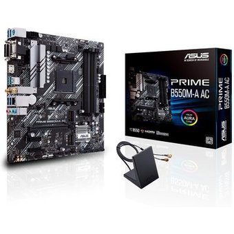 Placa-Mãe ASUS PRIME B550M-A AC, AMD AM4, mATX, DDR4, Wi-fi, Preto - 90MB15K0-M0EAY0